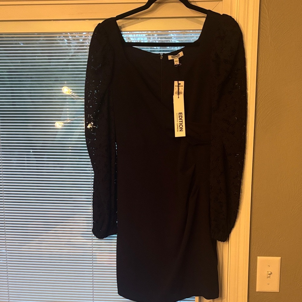 Express Black Long Sleeve Dress